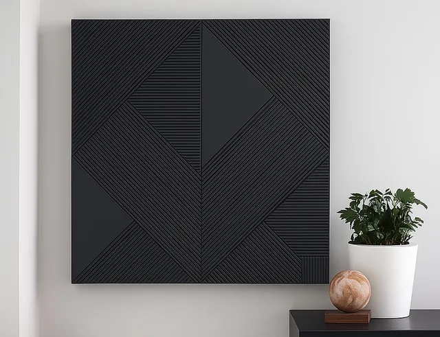 ΔΙΑΚΟΣΜΗΤΙΚΟΊ ΠΊΝΑΚΕΣ PTMD WALL PANEL BELINDA BLACK 120 X 120 CM