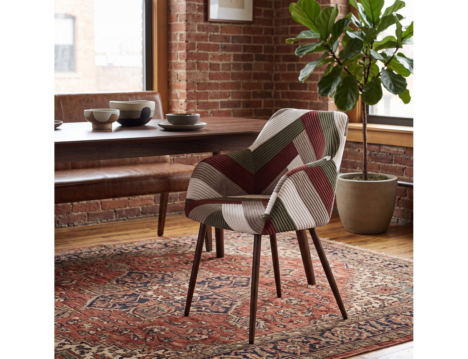 ΚΑΡΈΚΛΕΣ & ΠΟΛΥΘΡΌΝΕΣ PATCHWORK ARMCHAIR SCOTT HD0548
