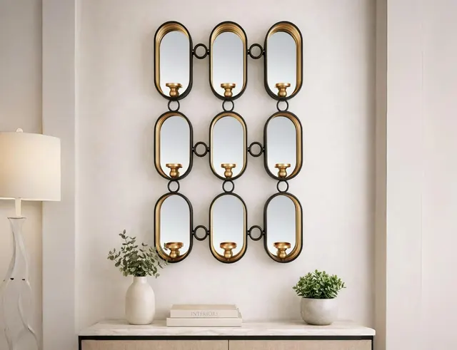 ΔΙΑΚΟΣΜΗΤΙΚΟΊ ΚΑΘΡΈΦΤΕΣ COUNTRYFIELD WALL MIRROR VANITY WITH CANDLE HOLDER