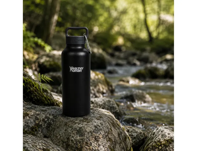 Μπουκάλι Θερμός Healthy Human - 950ml - Μαύρο