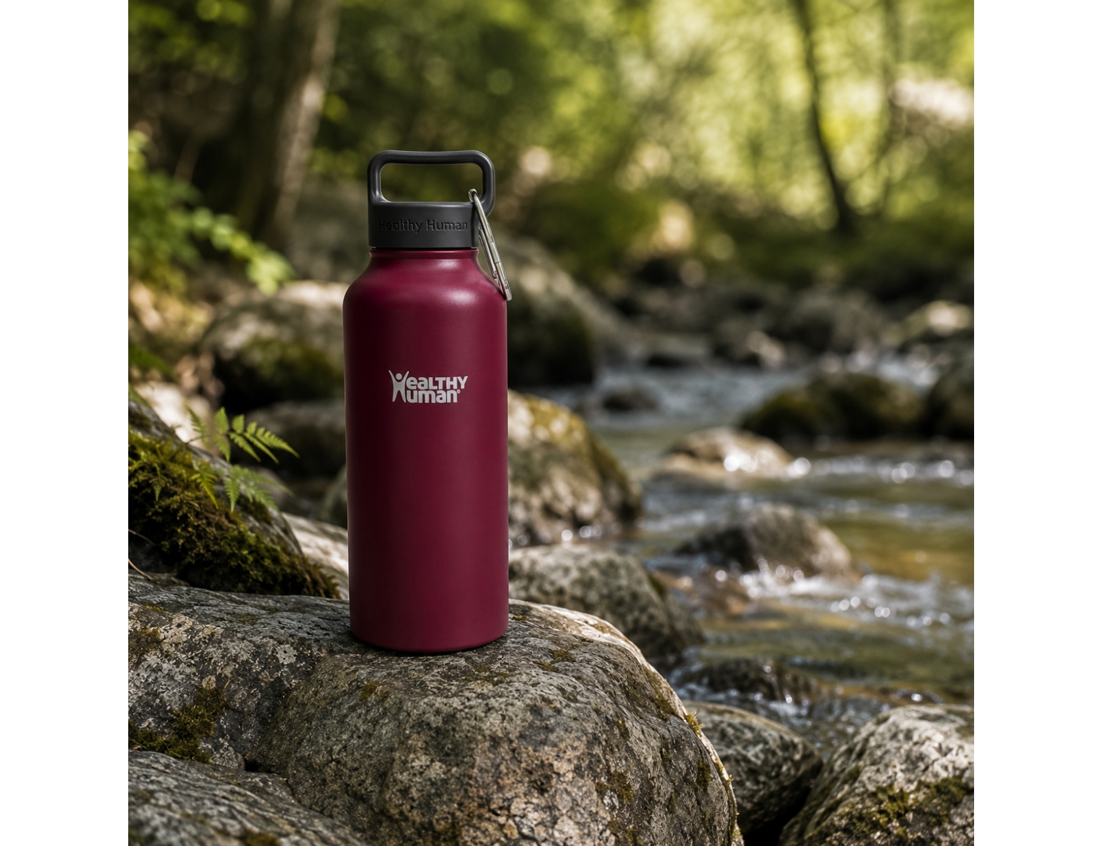Μπουκάλι Θερμός Healthy Human - 950ml - Merlot