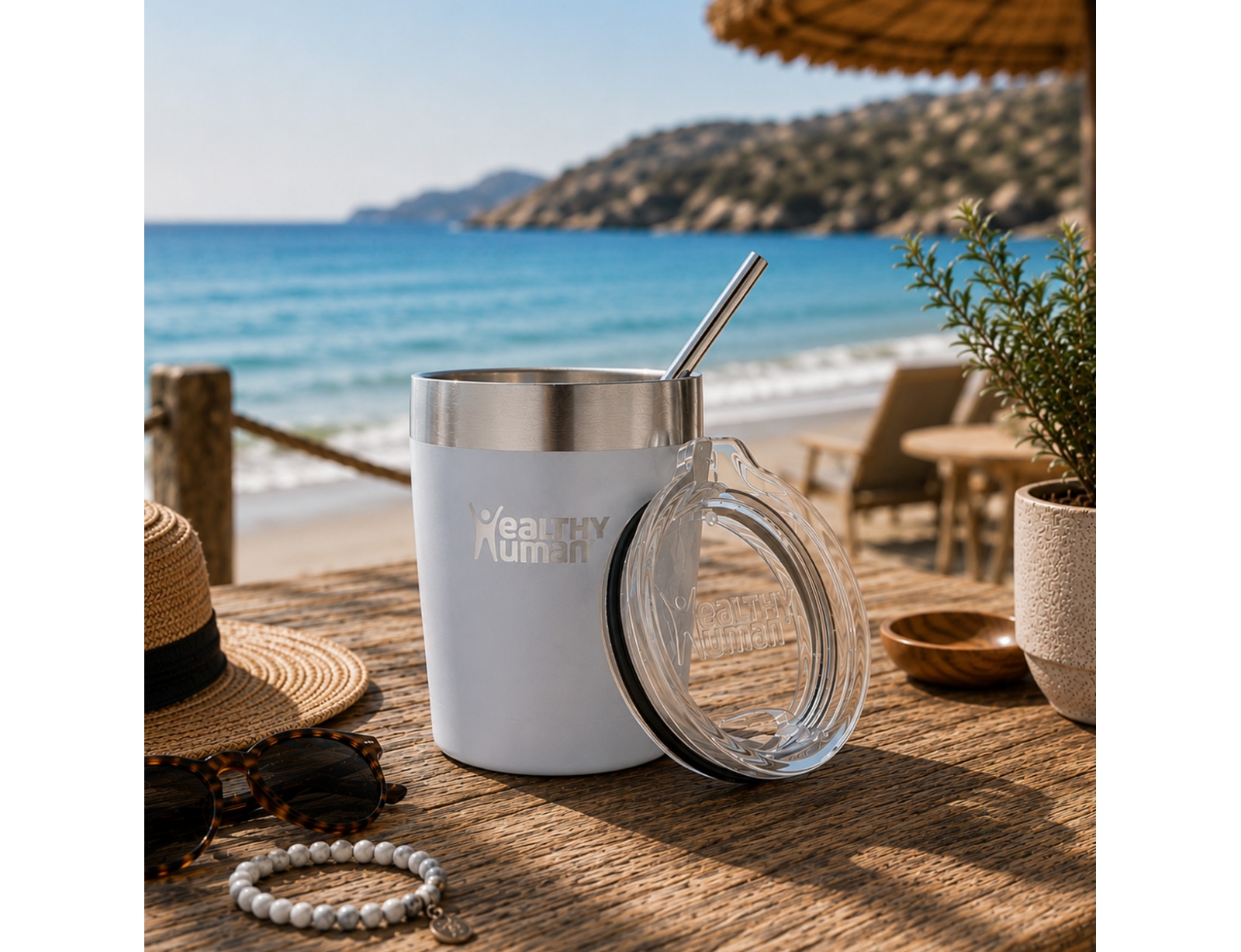 Ποτήρι Θερμός Healthy Human - 354ml - Λευκό