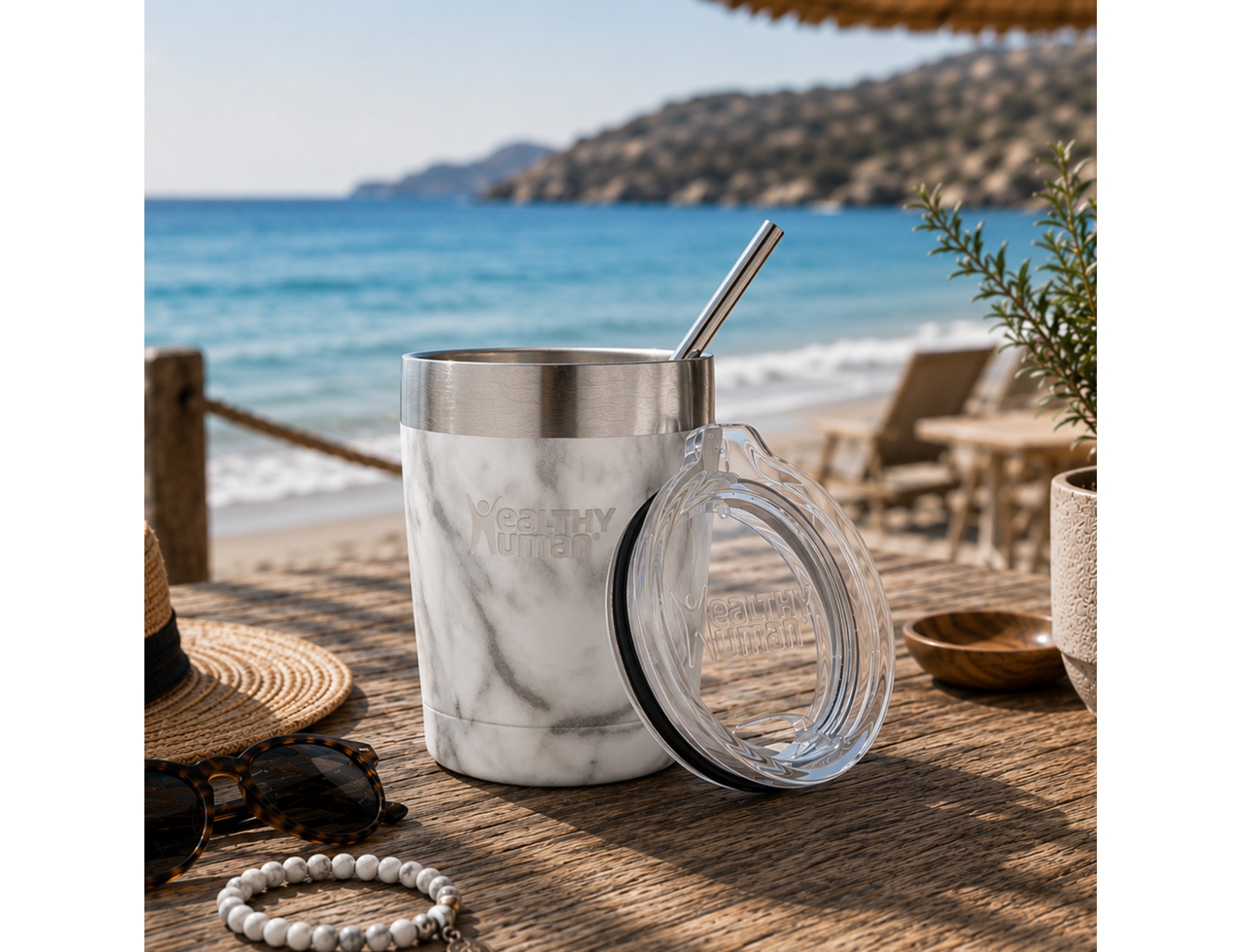 Ποτήρι Θερμός Healthy Human - 354ml - Λευκό