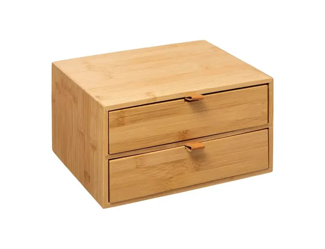 ORGANIZERS & ΘΉΚΕΣ ΤΑΚΤΟΠΟΊΗΣΗΣ 2 DRAWER BAM LEATHER BOX TIDY MARQUE : FIVE