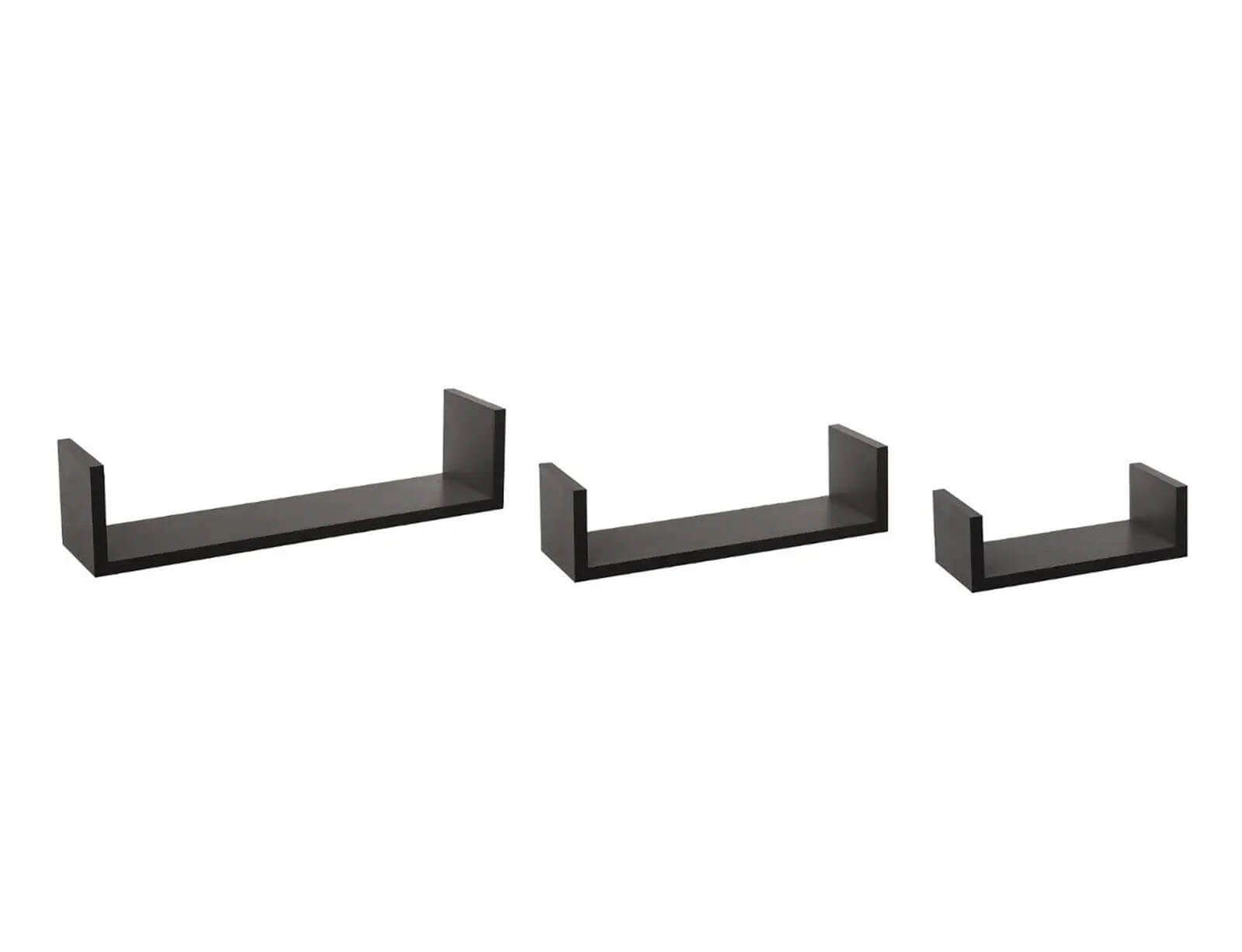 ΡΑΦΙΈΡΕΣ/ΡΆΦΙΑ ΤΟΊΧΟΥ WALL SHELF EDGE BLACK X3 MARQUE : FIVE