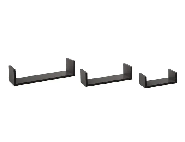 ΡΑΦΙΈΡΕΣ/ΡΆΦΙΑ ΤΟΊΧΟΥ WALL SHELF EDGE BLACK X3 MARQUE : FIVE