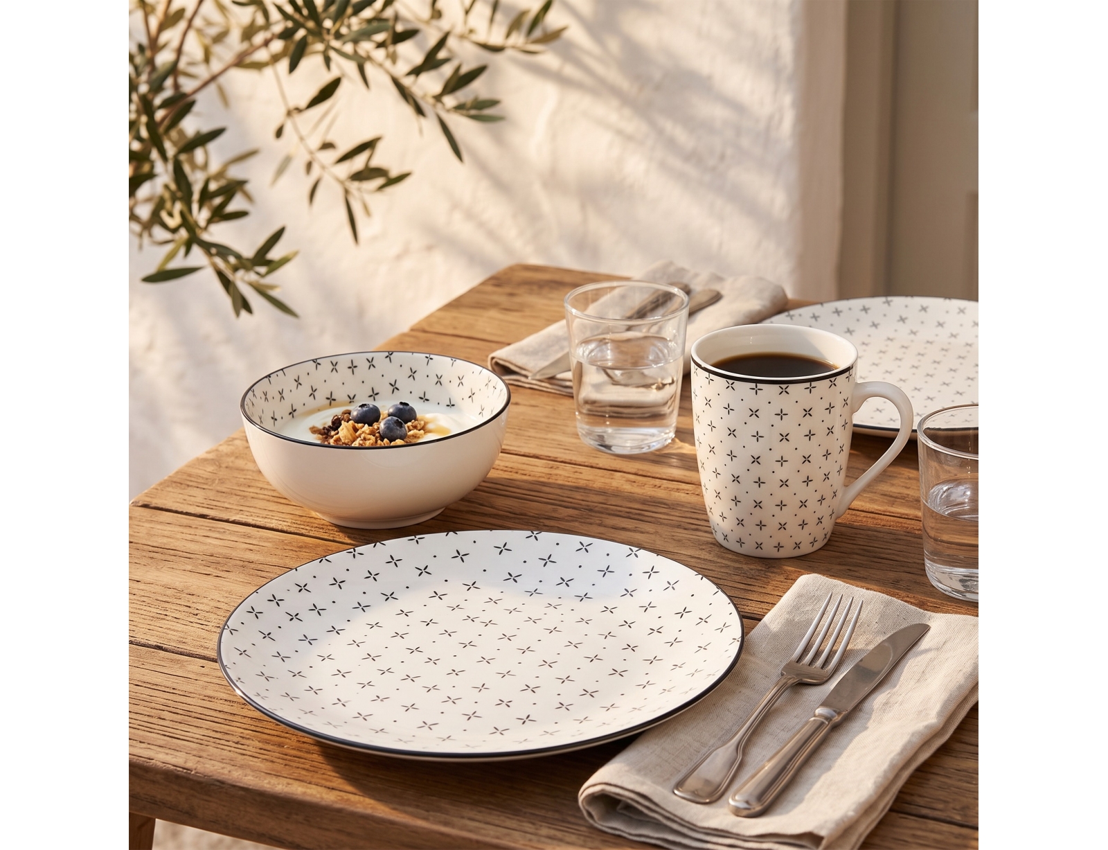 ΠΙΆΤΑ - ΣΕΤ ΔΕΊΠΝΟΥ/ΚΑΦΈ DINNER SET PORCELAIN 16PCS