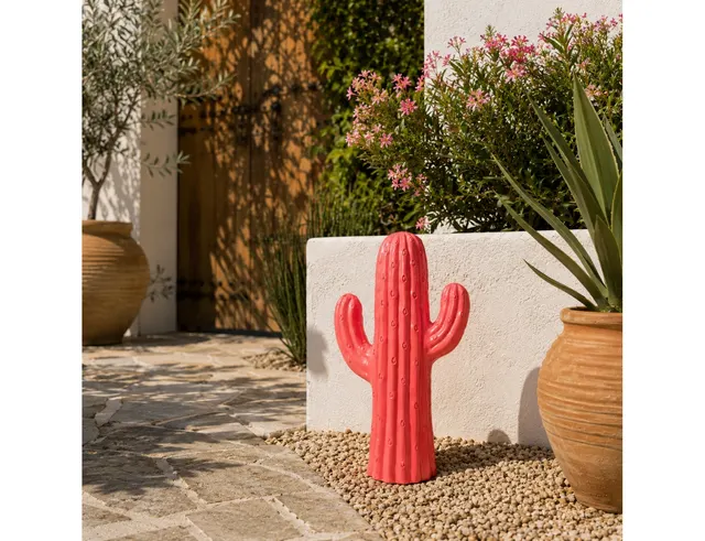 ΔΙΑΚΟΣΜΗΤΙΚΆ ΚΉΠΟΥ & ΒΕΡΆΝΤΑΣ CACTUS MGO 23X40CM FUCHSIA