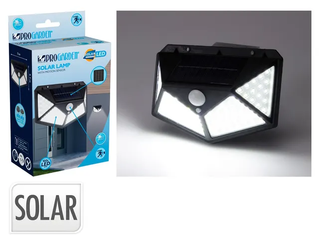 Ηλιακό φωτιστικο LED - 13.5x9.8x6cm - Μαύρο