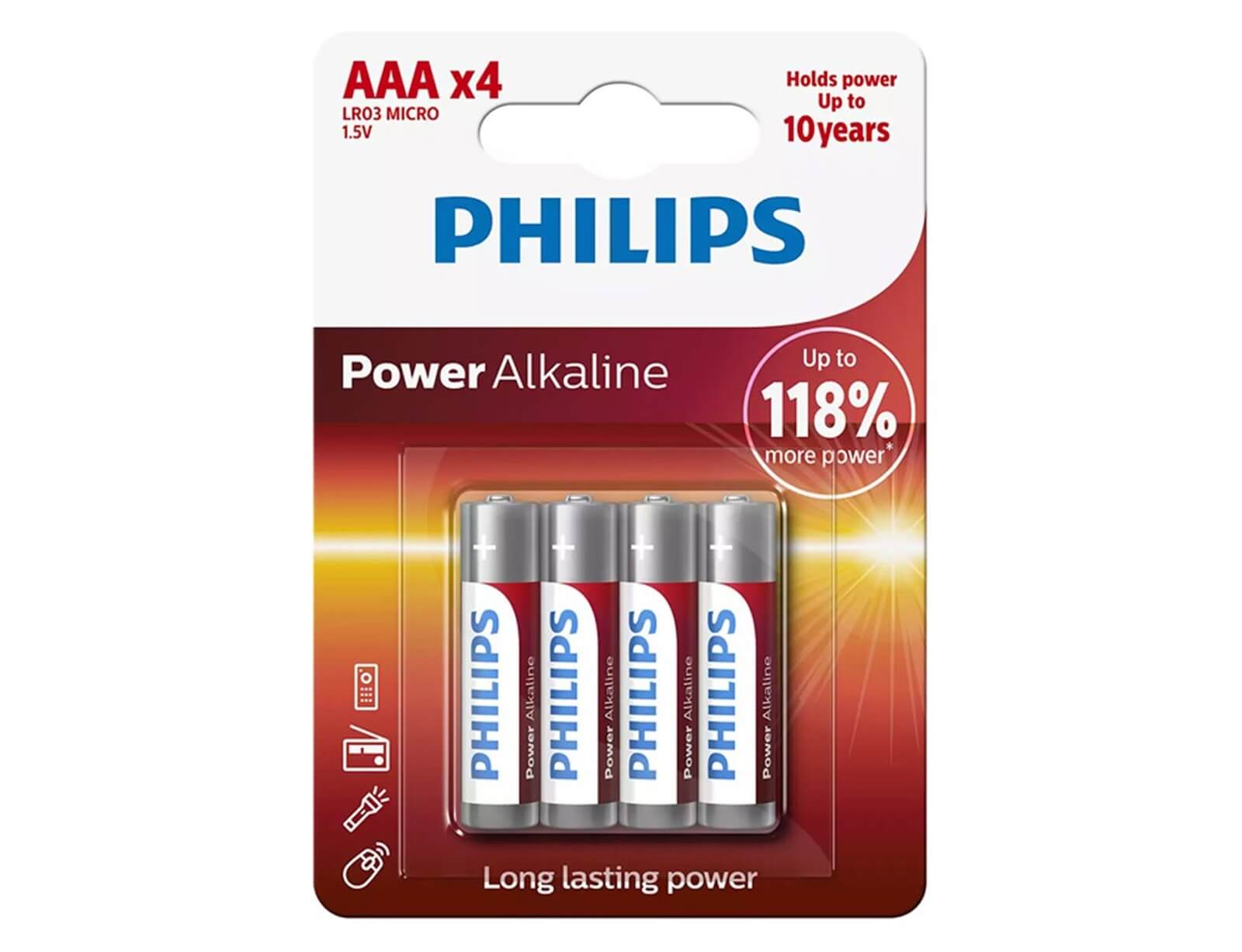 Μπαταρίες Philips AAA - 4τμχ