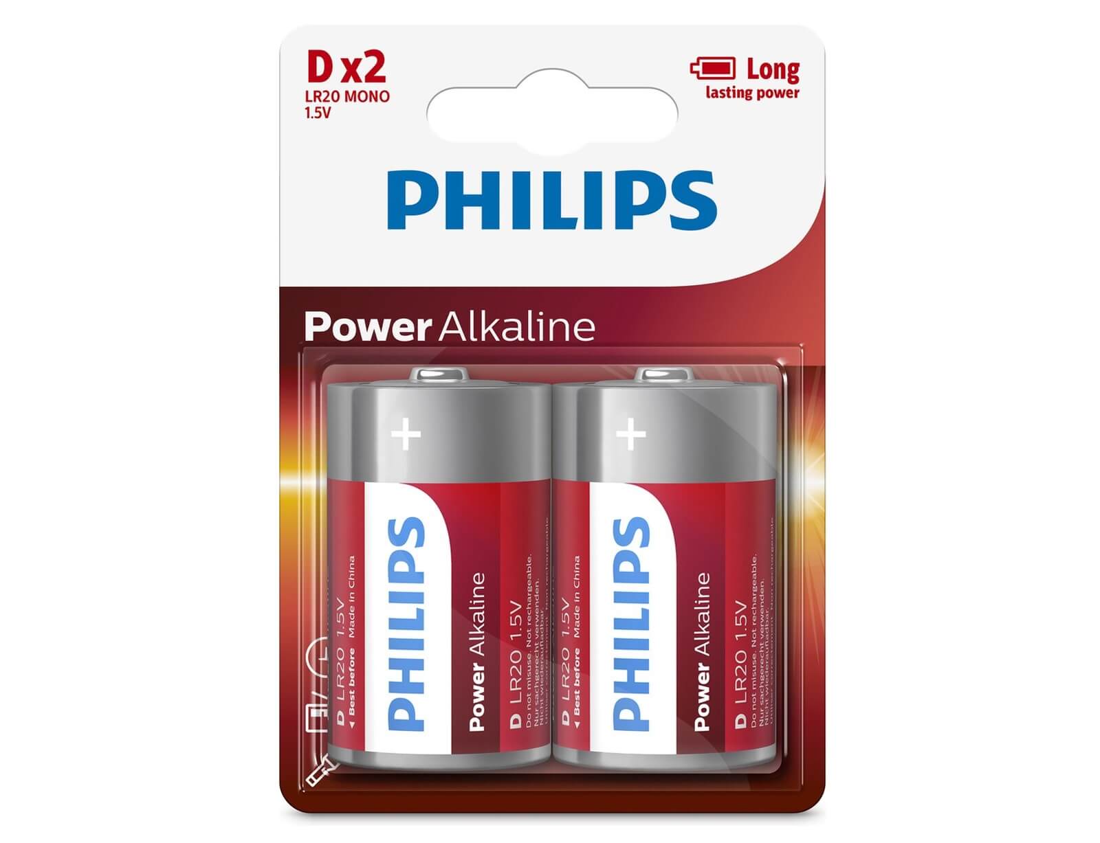 Μπαταρίες Philips D - 2τμχ