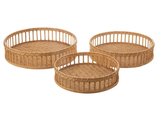 ΔΊΣΚΟΙ DECO J-LINE BAMBOO TRAY 46 CM SET OF 3