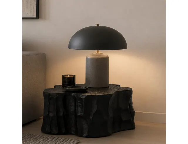 ΤΡΑΠΕΖΆΚΙΑ ΣΑΛΟΝΙΟΎ PTMD SIDE TABLE FENNAH TREE TRUNK ALUMINIUM BLACK