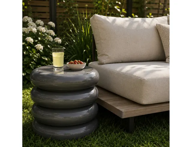 ΒΟΗΘΗΤΙΚΆ ΤΡΑΠΕΖΆΚΙΑ ΚΉΠΟΥ SIDE TABLE TALUM MGO GREY Ψ40X40,5CM
