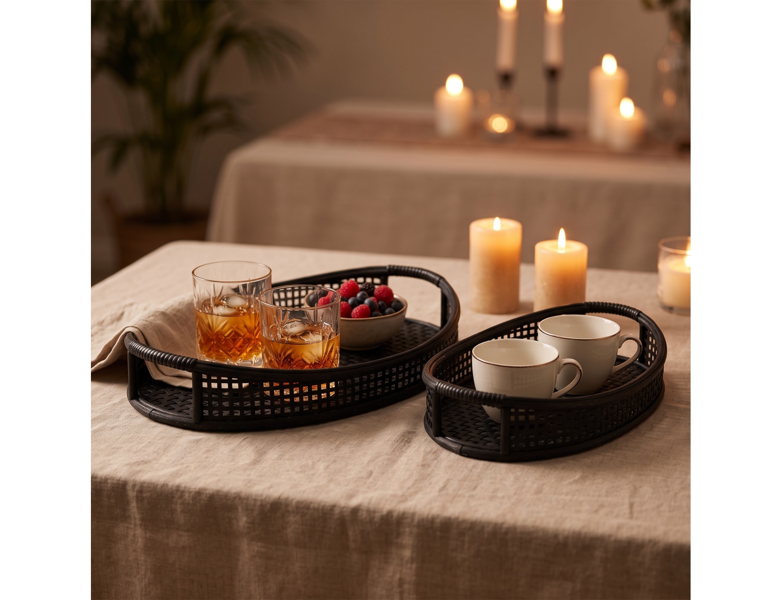 ΔΊΣΚΟΙ ΣΕΡΒΙΡΊΣΜΑΤΟΣ TRAY OVI BLACK, S/2
