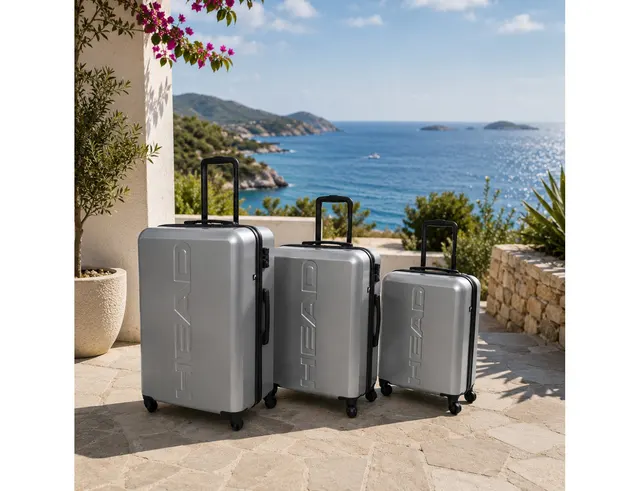 ΒΑΛΊΤΣΕΣ & ΑΞΕΣΟΥΆΡ ΤΑΞΙΔΊΟΥ HEAD SET OF 3 TROLLEYS (105L, 72L & 38L) SILVER