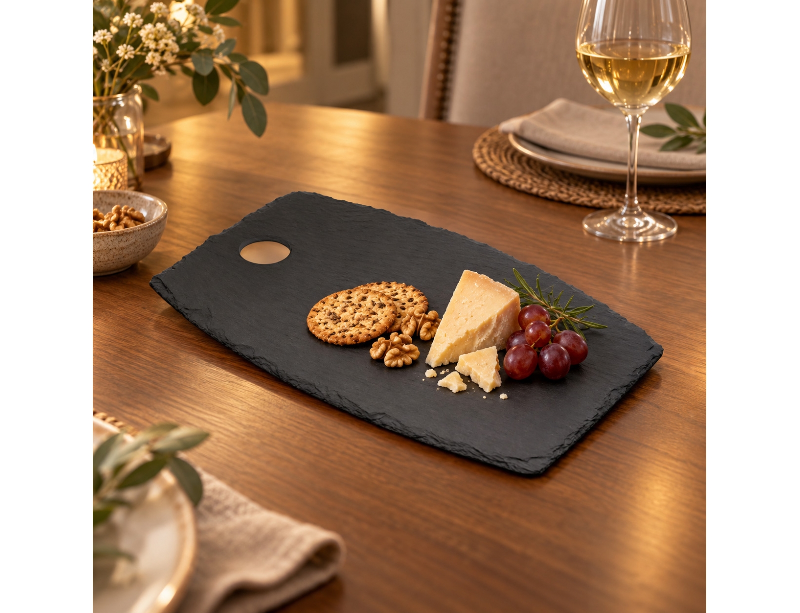 ΠΈΤΡΑ & ΜΆΡΜΑΡΟ ΠΛΑΤΌ ΣΕΡΒΙΡΊΣΜΑΤΟΣ EXCELLENT HOUSEWARE SERVING TRAY SLATE 34X23CM