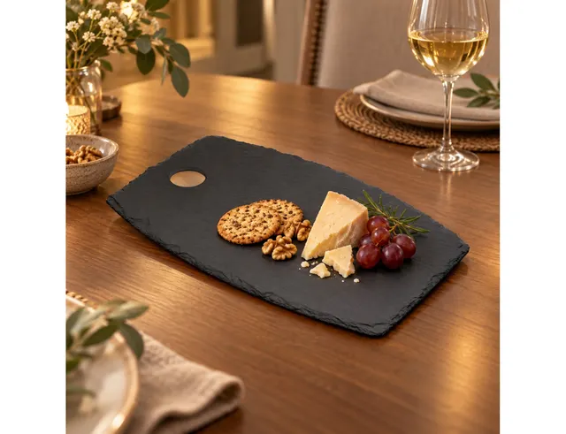 ΠΈΤΡΑ & ΜΆΡΜΑΡΟ ΠΛΑΤΌ ΣΕΡΒΙΡΊΣΜΑΤΟΣ EXCELLENT HOUSEWARE SERVING TRAY SLATE 34X23CM