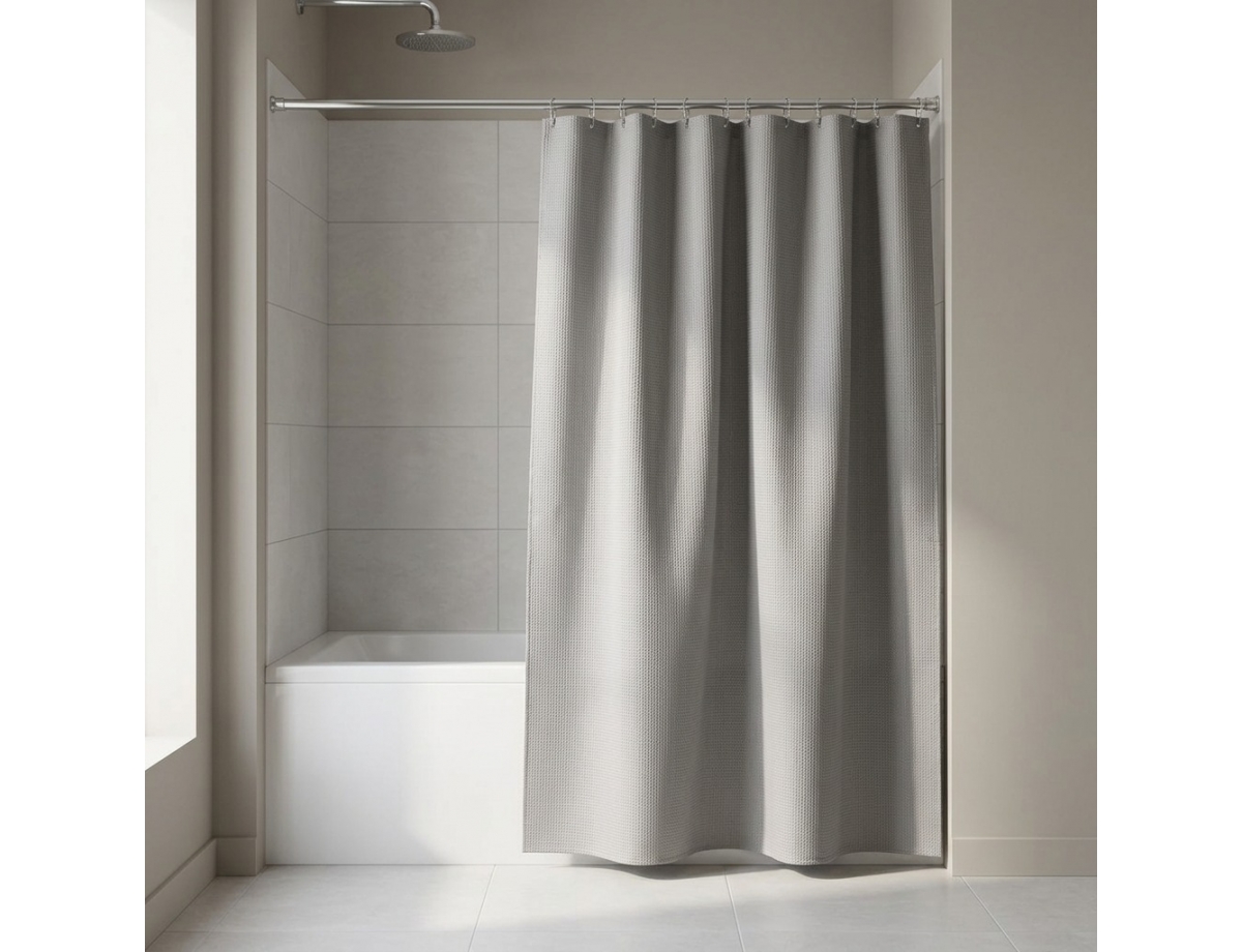 ΚΟΥΡΤΊΝΕΣ ΜΠΆΝΙΟΥ HONEY COMB SHOWER CURTAIN GREY FIVE 138055H