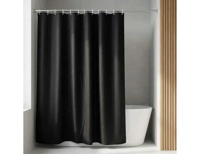 Κουρτίνα μπάνιου Douceur d'intérieur - 180x200cm - Μαύρο
