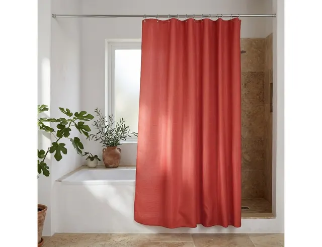 Κουρτίνα μπάνιου Douceur d'intérieur - 180x200cm - Πορτοκαλί