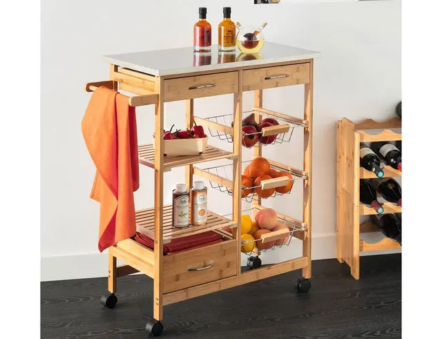 ΤΡΌΛΕΪ ΚΟΥΖΊΝΑΣ BAMBOO+STEEL TROLLEY BS FIVE 167776