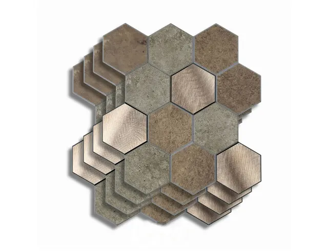 Αυτοκόλλητα πλακάκια Douceur d'intérieur - 25x23.2cm - 4τμχ - Γκρι