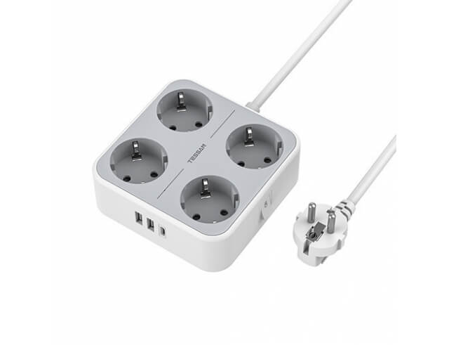 ΠΟΛΎΜΠΡΙΖΑ POWER STRIP TESSAN 7 IN 1 TS-302-C