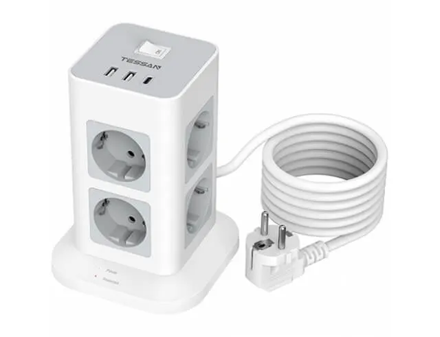 ΠΟΛΎΜΠΡΙΖΑ TOWER SURGE PROTECTOR TESSAN 11 IN 1 TPS03-DE-C