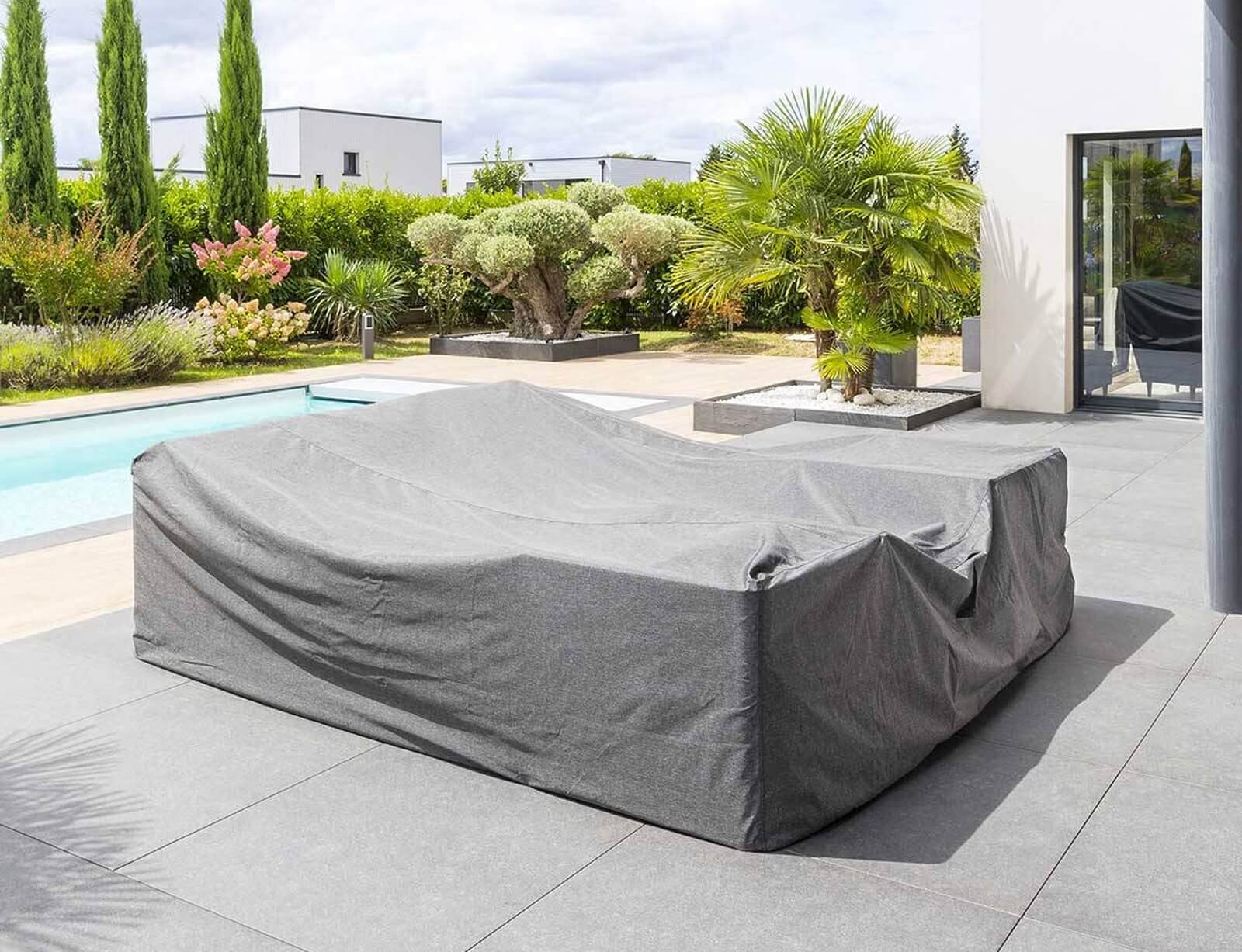 Κάλυμμα για έπιπλα κήπου Hesperide - 175x175x90cm - Γκρι