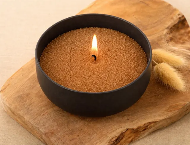ΚΕΡΙΆ ΑΡΩΜΑΤΙΚΆ & ΔΙΑΚΟΣΜΗΤΙΚΆ SABLE DE BOUGIE AVEC 6 MECHES 400G NATUREL 6SDC001
