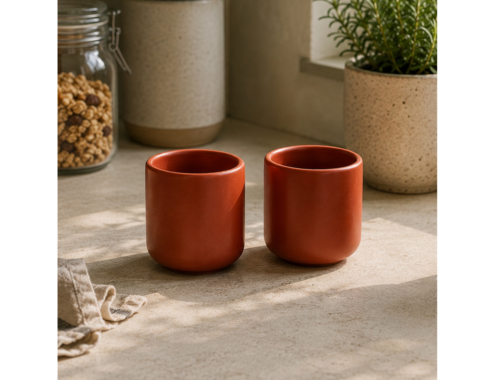 ΚΟΎΠΕΣ SET 2 MUGS OUTO PAPRIKA GRΓS 27CL OGO LIVING 7912