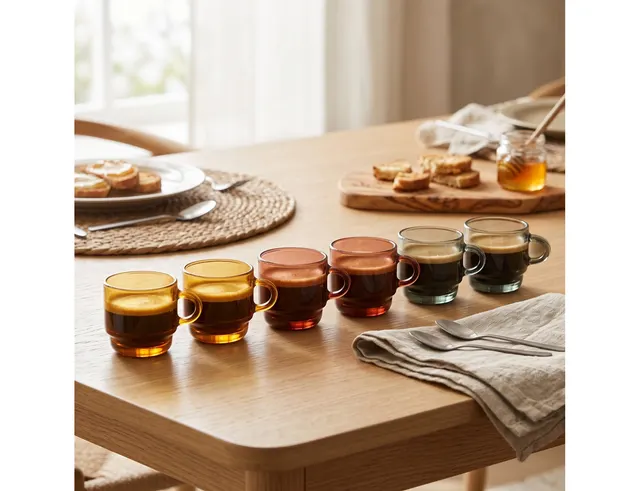 ΚΟΎΠΕΣ 6 TASSES EXPRESSO 9CL VERRE COUL ASS RIO 1618505