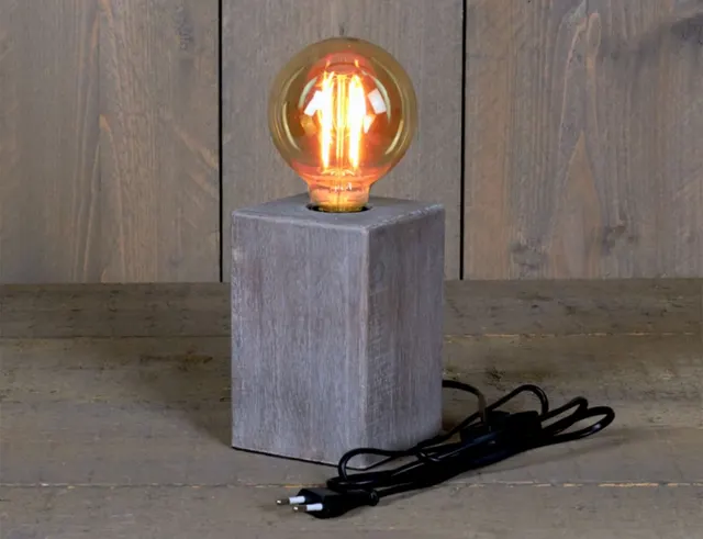 ΦΩΤΙΣΤΙΚΆ ΕΠΙΔΑΠΈΔΙΑ & ΕΠΙΤΡΑΠΈΖΙΑ TABLE LAMP E27 WOOD GREY 15 CM ANNAS COLLECTION