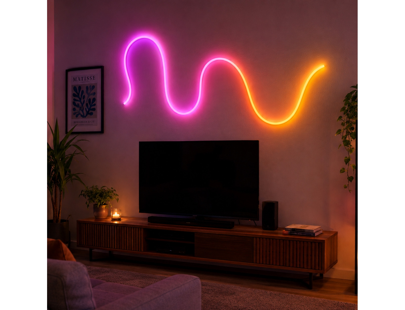 ΤΑΙΝΊΕΣ LED NEON EFFECT LED STRIP 3M RAINBOW USB M12 LA0172