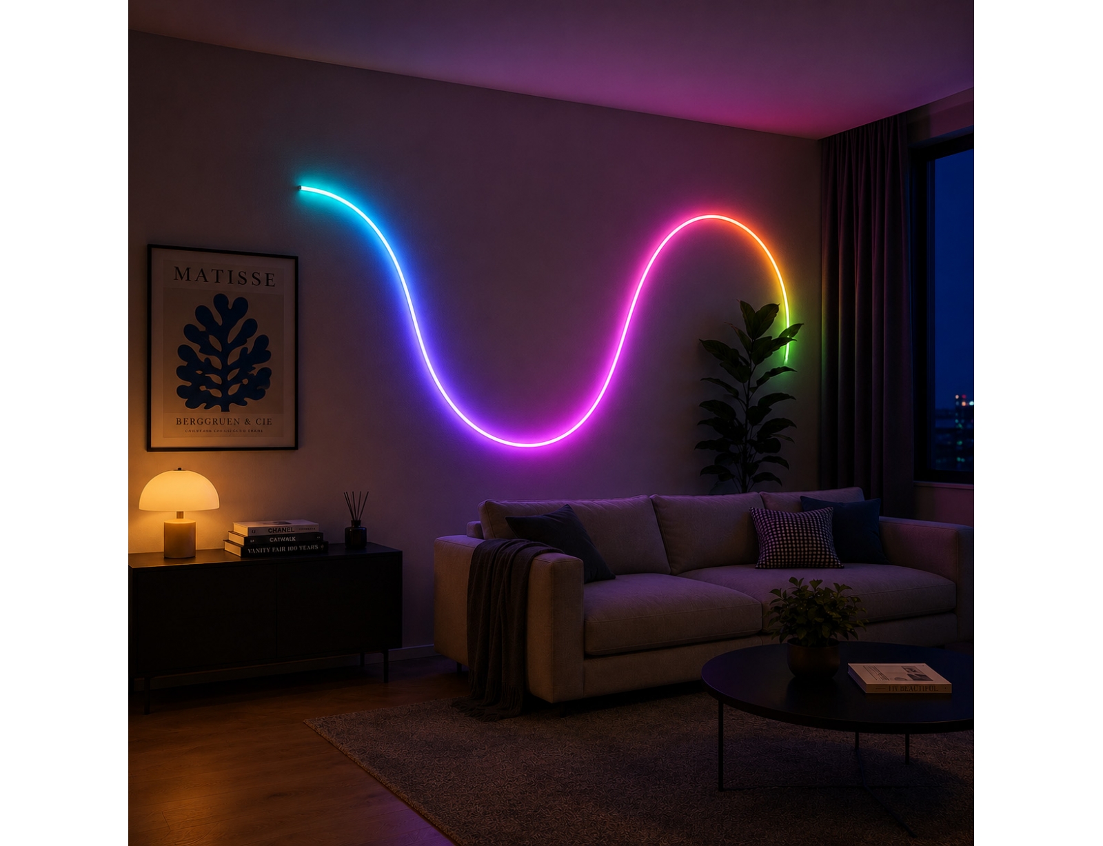 ΤΑΙΝΊΕΣ LED RAINBOW NEON EFFECT LED STRIP 5M USB M8 LA0173