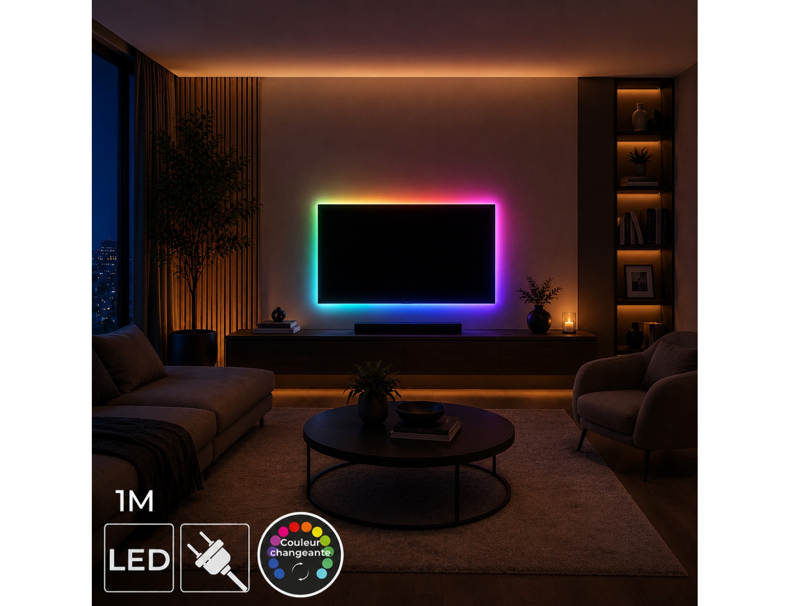 ΤΑΙΝΊΕΣ LED RGB LED STRIP 1M WHITE AND MULTICOLOURED M12 LA016