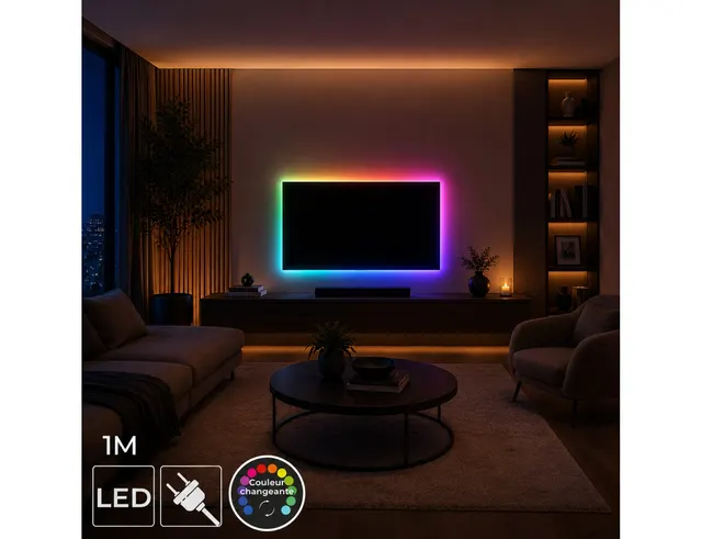 ΤΑΙΝΊΕΣ LED RGB LED STRIP 1M WHITE AND MULTICOLOURED M12 LA016