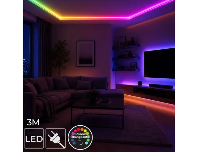 ΤΑΙΝΊΕΣ LED RGB LED STRIP 3M WHITE AND MULTICOLOURED M12 LA016