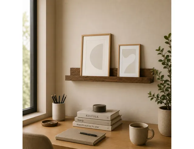 ΡΑΦΙΈΡΕΣ/ΡΆΦΙΑ ΤΟΊΧΟΥ PHOTO SHELF 60*6*7CM ACACIA COLOR HOMEA 6RAN891AC