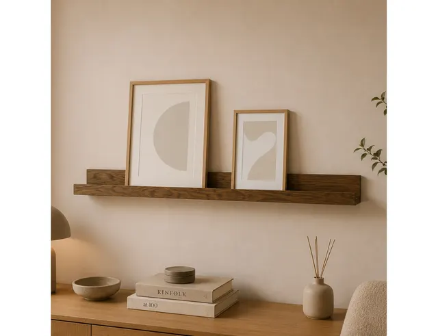 ΡΑΦΙΈΡΕΣ/ΡΆΦΙΑ ΤΟΊΧΟΥ PHOTO SHELF 80*6*7CM ACACIA COLOR HOMEA 6RAN892AC
