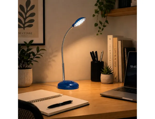 ΦΩΤΙΣΤΙΚΆ ΕΠΙΔΑΠΈΔΙΑ & ΕΠΙΤΡΑΠΈΖΙΑ BUREAULAMP TIMMI - TRANSPARANT BLAUW - BRILLIANT