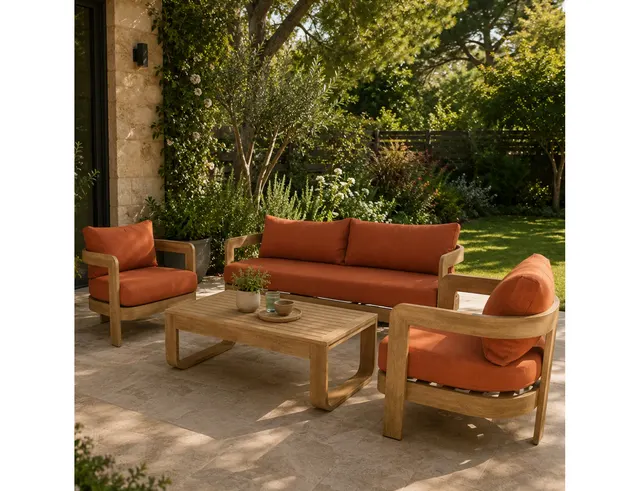 ΟΛΟΚΛΗΡΩΜΈΝΑ ΣΈΤ LOUNGESET MYLO TERRA, LESLI LIVING 43154