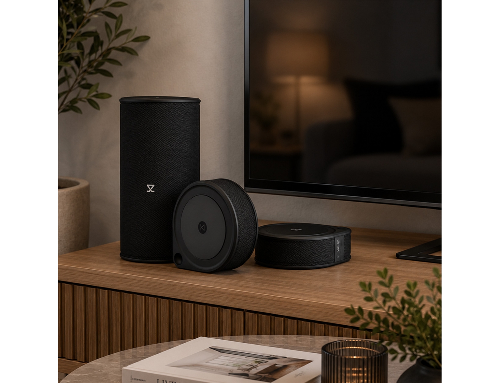 ΣΥΣΤΉΜΑΤΑ ΗΧΟΥ & SOUNDBARS KIEN 2.1 - SUBWOOFER - 2 PORTABLE SPEAKERS - BLACK