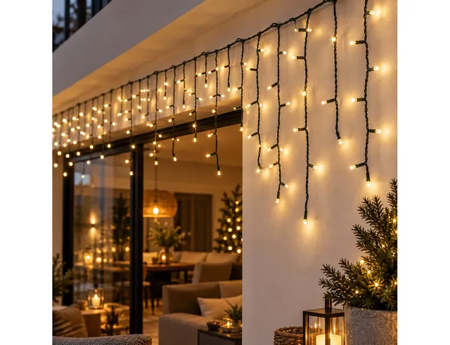 ΣΥΡΜΆΤΙΝΑ & PVC ΛΑΜΠΆΚΙΑ LED ICICLE LIGHTS 360LED WW