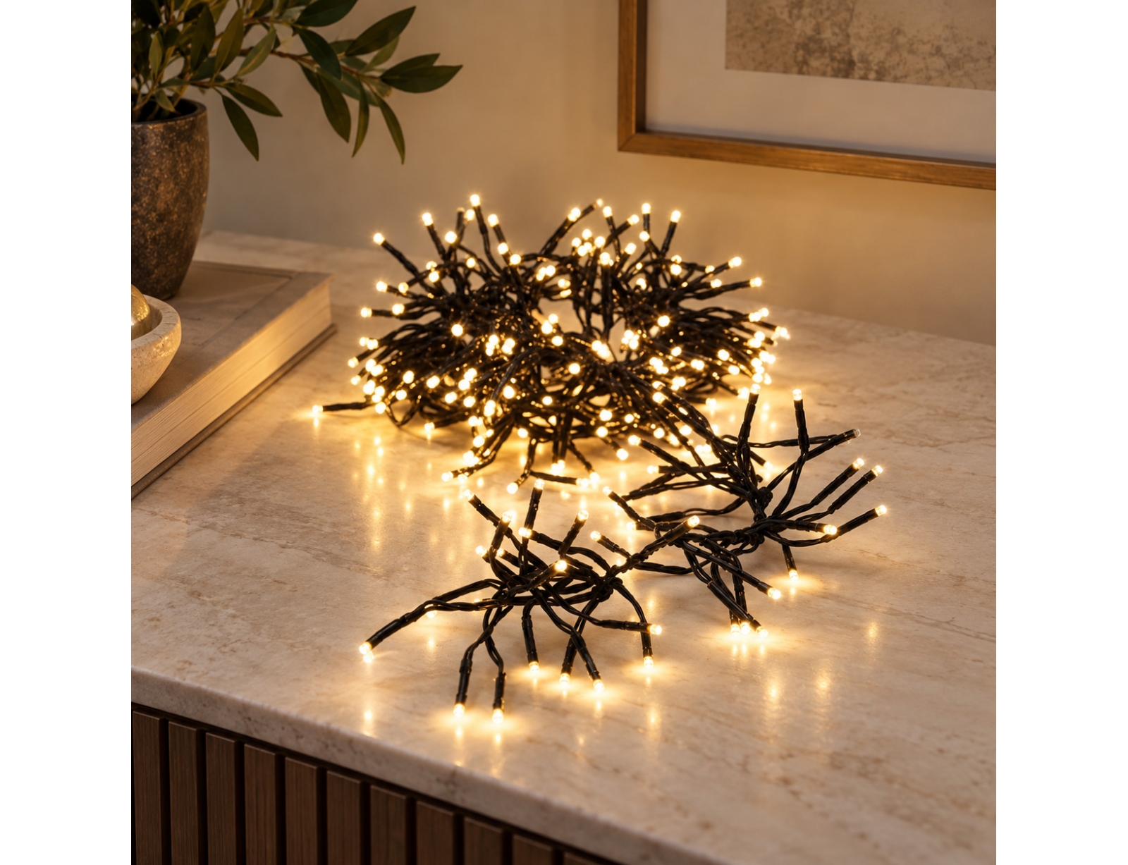 ΣΥΡΜΆΤΙΝΑ & PVC ΛΑΜΠΆΚΙΑ LED CLUSTER LIGHT 1512LED E WW