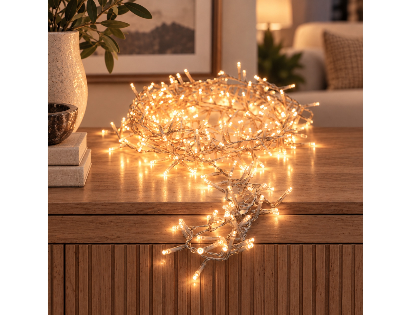 ΣΥΡΜΆΤΙΝΑ & PVC ΛΑΜΠΆΚΙΑ LED LED LIGHTS 120LED WARM WHITE
