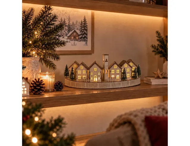 ΠΑΡΑΔΟΣΙΑΚΆ WINTER SCENES HOUSE XMAS SCENE LED 36CM NATU GML001680