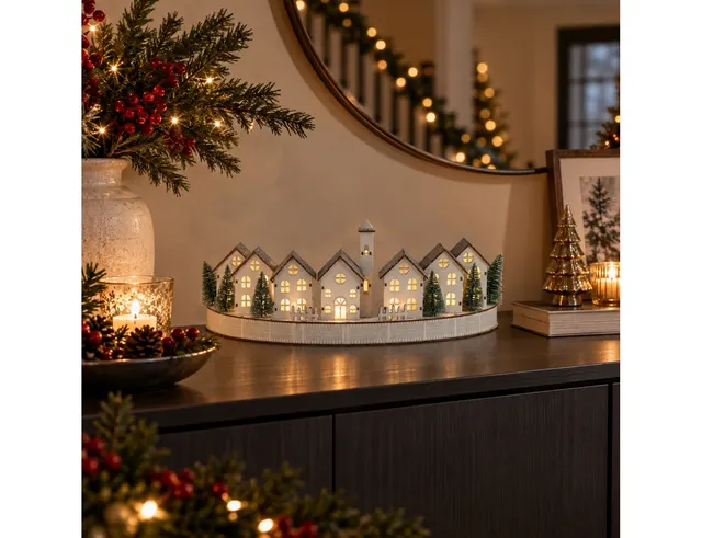 ΠΑΡΑΔΟΣΙΑΚΆ WINTER SCENES HOUSE XMAS SCENE LED 47CM WHIT GML001710