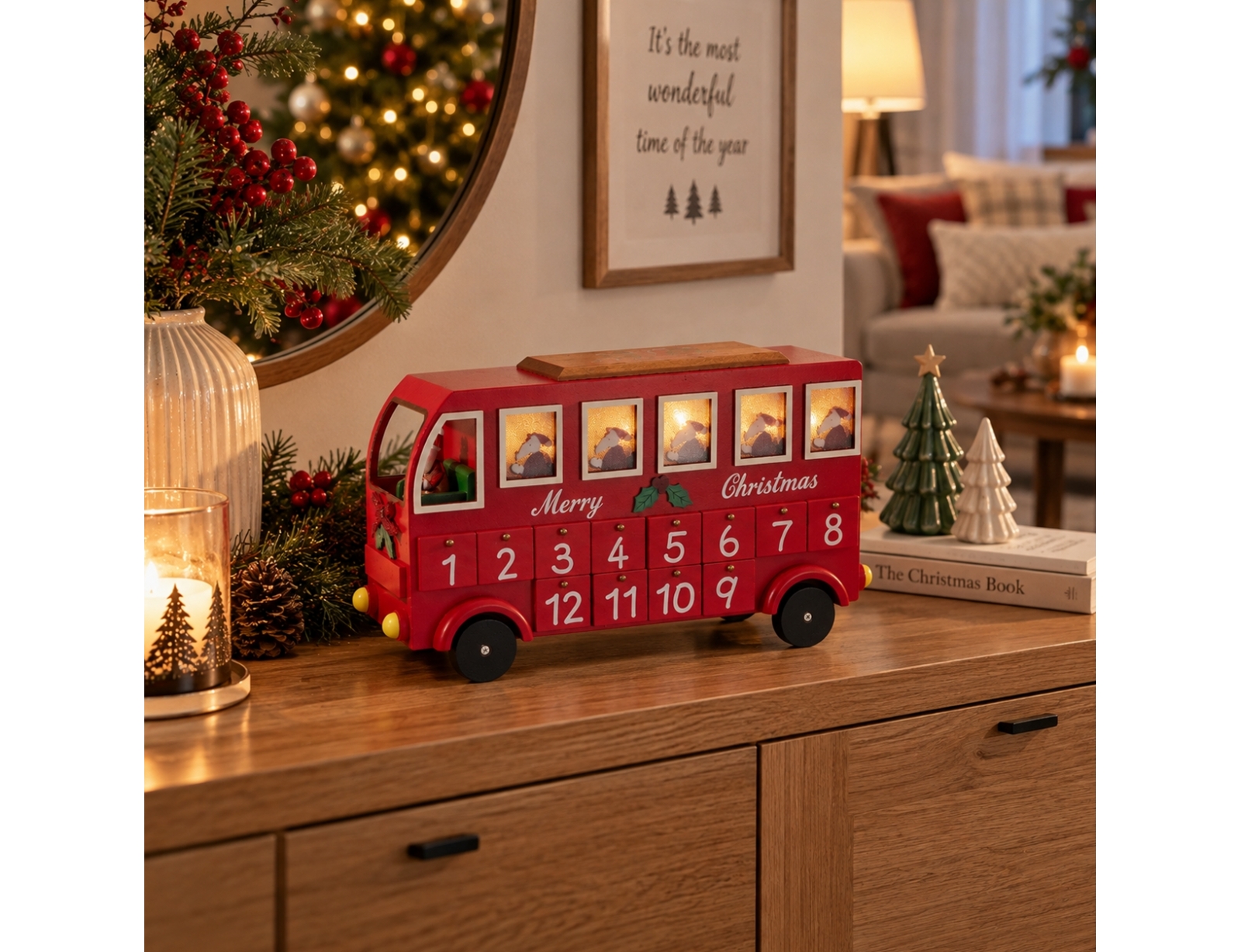 ΜΑΓΙΚΆ ΗΜΕΡΟΛΌΓΙΑ TRUCK ADVENTCALENDAR LED 38CM GML001850